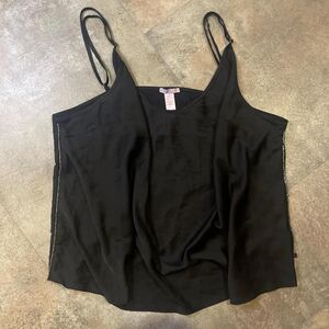fenty savage mcbling satin black cami size 1x